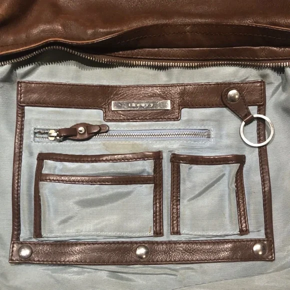 Theory Brown Leather Crossbody Bag with Sophisticated Design - Picture 3 of 12